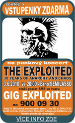 THE EXPLOITED - 30 YEARS OF ANARCHY AND CHAOS (3. 6. 2010)