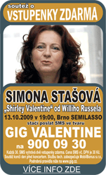 SIMONA STAŠOVÁ v představení Shirley Valentine od Williho Russela (13. 10. 2009)